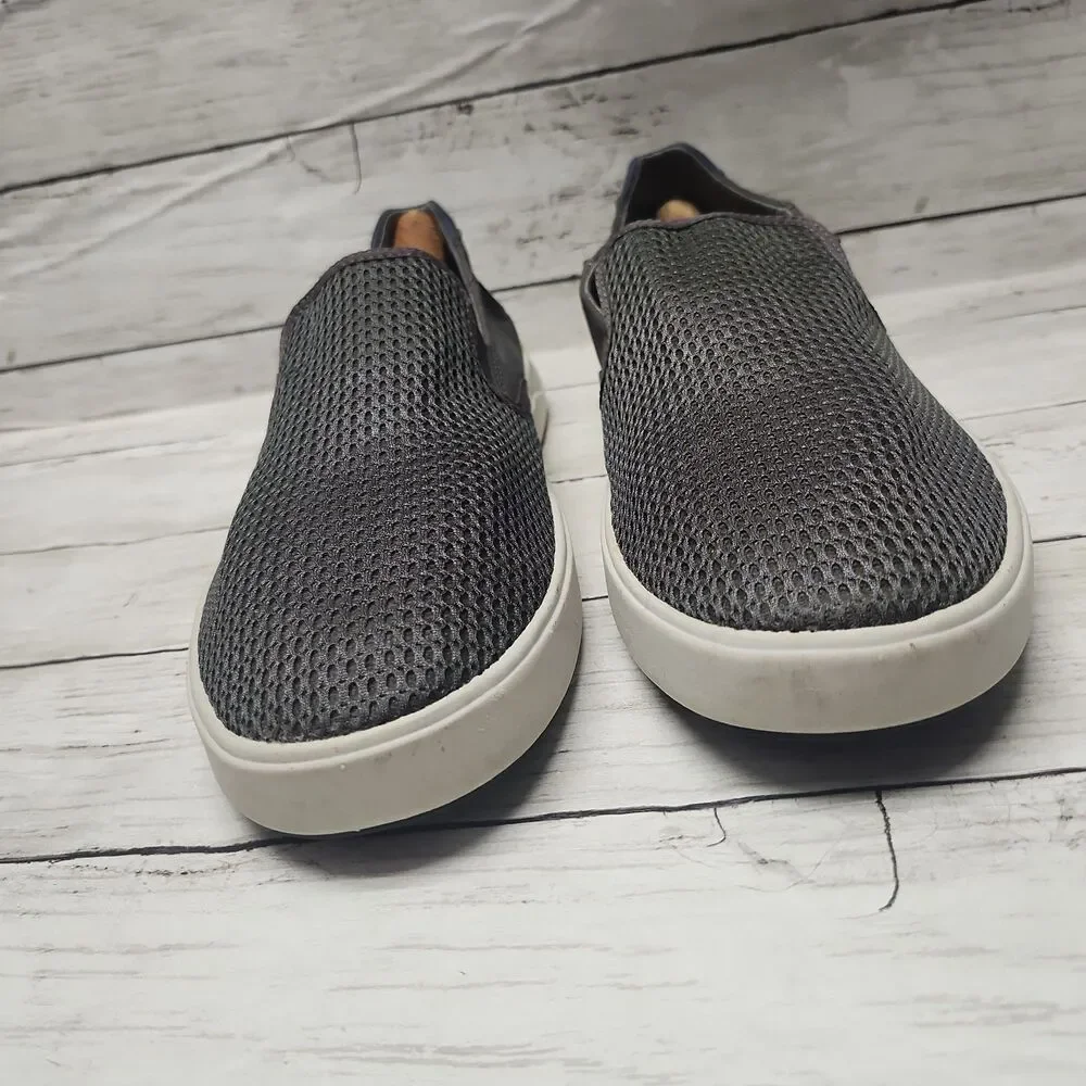 Olukai Lae'Ahi Slip On Sneakers Gray Mesh Loafers Men’s Size US 11.5 10443